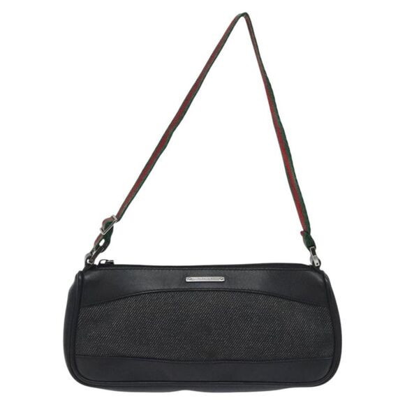 Gucci Web Black Denim - Jeans Clutch Bag (Pre-Owned) - Picture 1 of 16